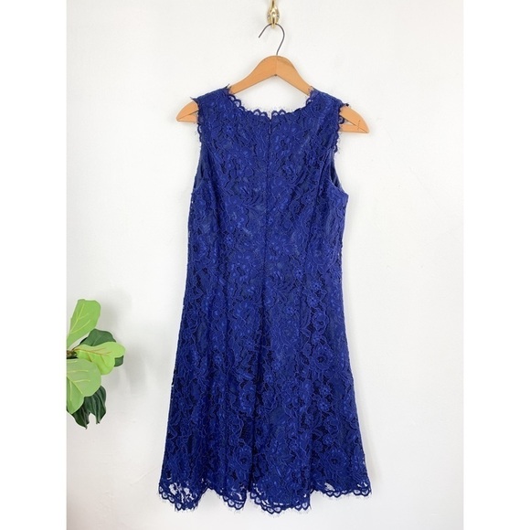Shoshanna Women’s Navy Blue Lace Sleeveless Dress Sz XS - Picture 2 of 11